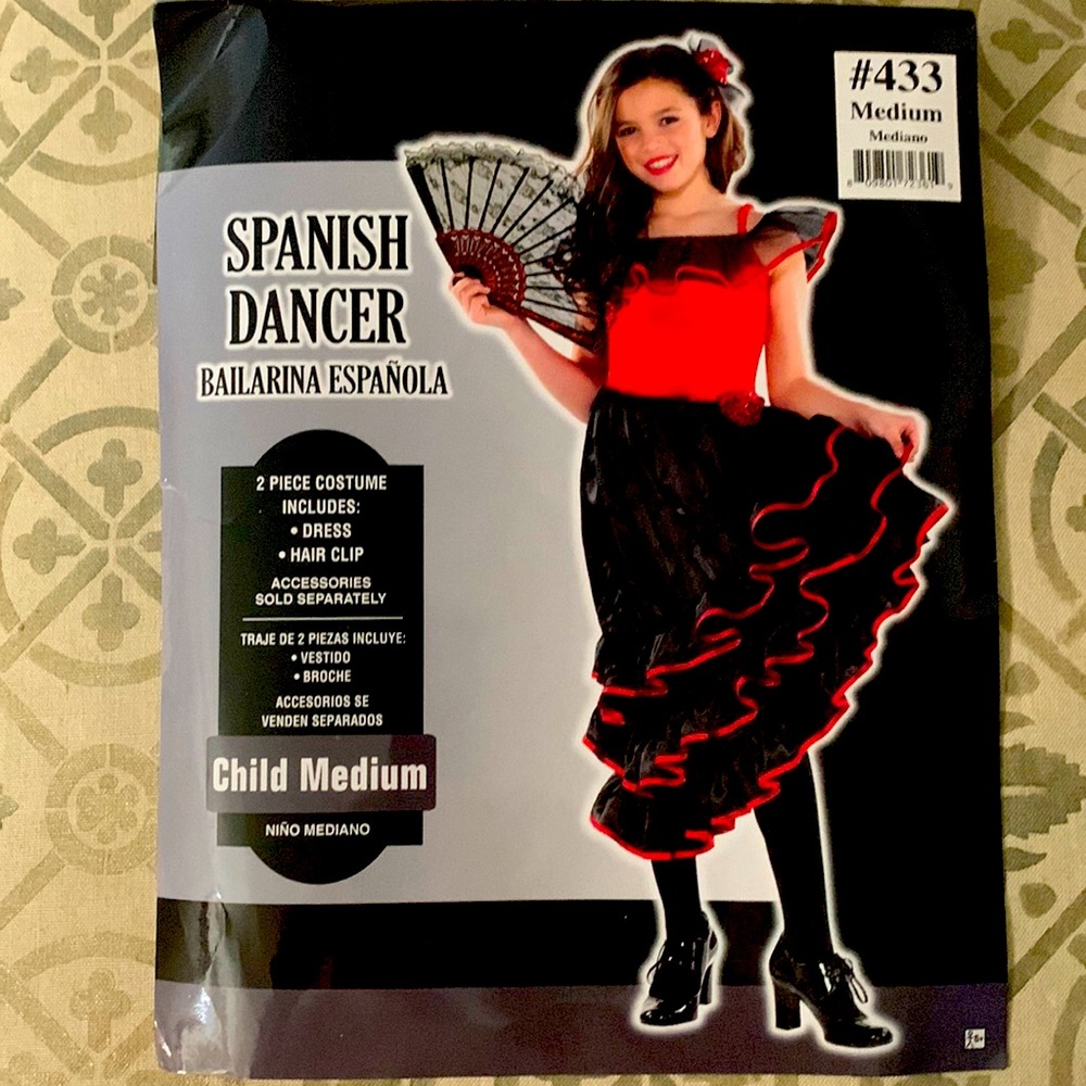 Spanish dancer child costume